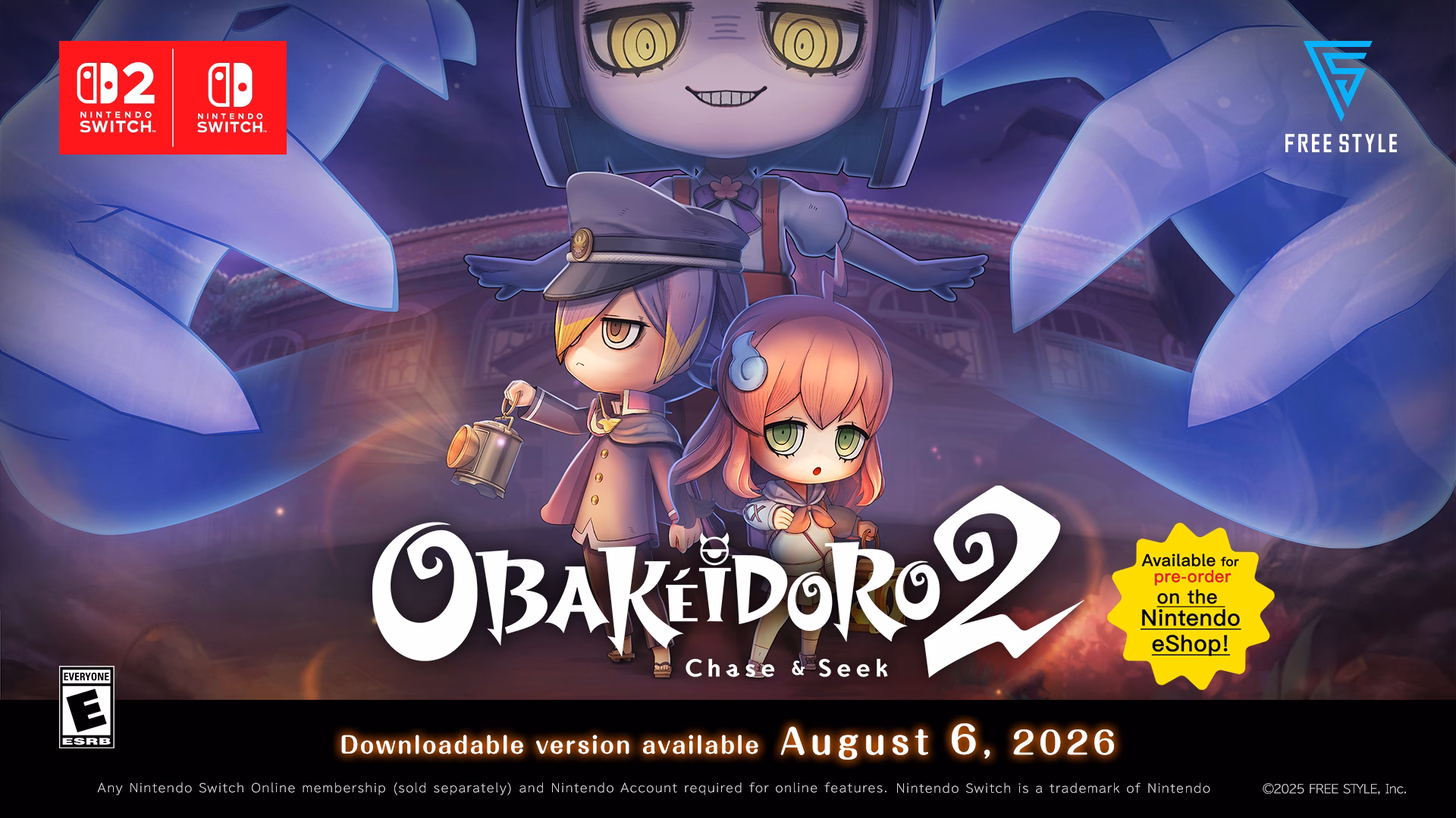 Asymmetrischer Multiplayer-Hit „OBAKEIDORO 2“ erscheint im August für Switch & Switch 2